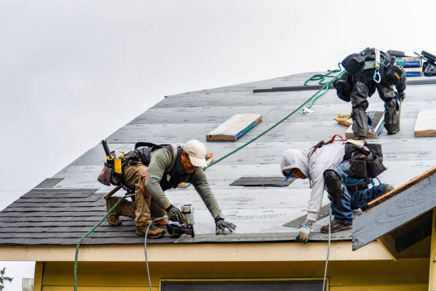 Professional Gutter Installation technician working in El Campo, TX